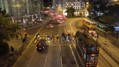 Hong Kong 'da araba trafiği. Hong Kong, Çin Kasım 2019