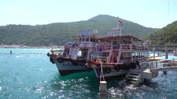 Traghetti Isola Koh Larn Pattaya Pattaya Thailandia Marzo 2020 — Video Stock