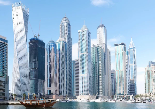 Scenérie Pohled Dubaj Marina Obytné Obchodní Mrakodrapů Dubaj Spojené Arabské — Stock fotografie