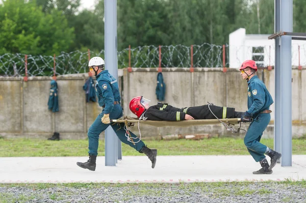 Gomel Belarus Temmuz 2018 Egzersiz Kurtarma Birimleri Eğitim Kurtarma Insanlar — Stok fotoğraf