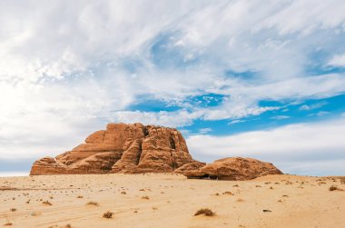 Wadi Rum çöl, Jordan panoramik manzaralı