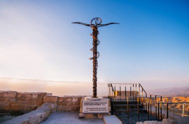 Jordan Amman yakın Mount Nebo at haç
