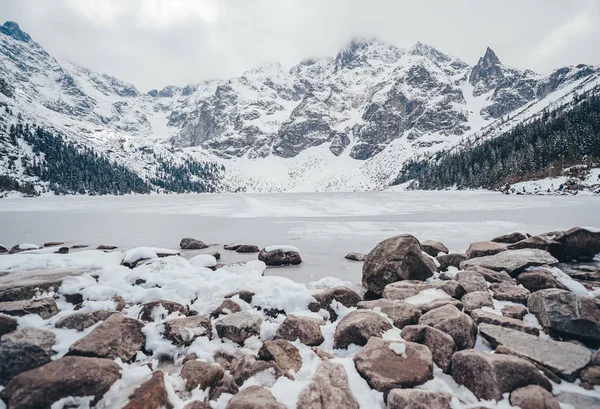 Montanha lago perto de Morskie Oko, Zakopane — Fotografia de Stock