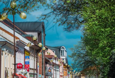 Poprad'ın mimari turizm merkezi. Slovakya