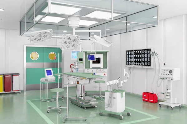 Καθιστούν Σύγχρονο Χειρουργείο Σύστημα Διαχείρισης Βίντεο Και Παροχή Μονάδες Οροφής — Φωτογραφία Αρχείου