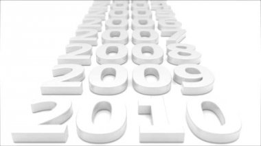 3D video animasyon - sayı 2019 beyaz zemin üzerine altın - yeni yıl temsil eder.