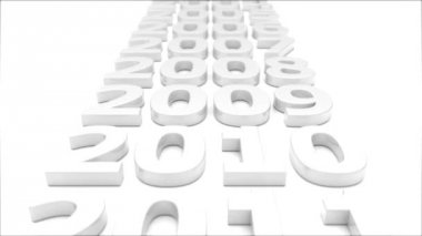 3D video animasyon - sayı 2019 mavi beyaz arka plan üzerinde - yeni yıl temsil eder.