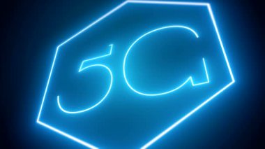 Mavi arka plan - sorunsuz döngü üzerinde hızlı 5g telefon ağının video animasyon