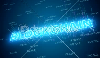 Mavi arka planda Blockchain ağının video animasyonu