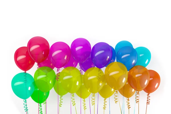3D renderen van kleurrijke ballonnen — Stockfoto