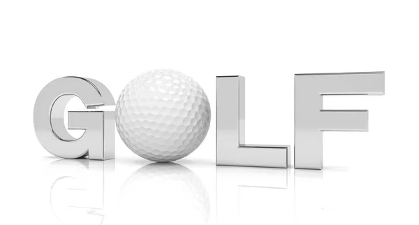 3D-rendering av en golfboll — Stockfoto