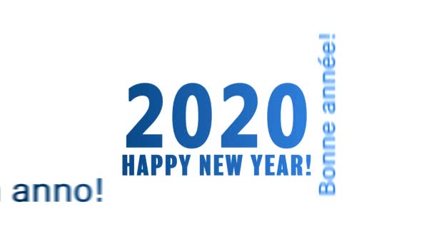 Animation Vidéo Nuage Mots Avec Message Bonne Année Bleu Sur — Video