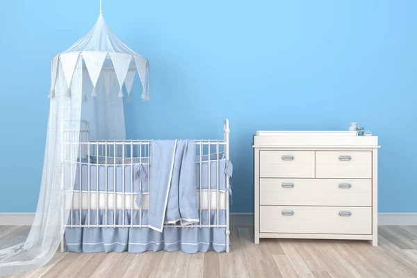 子供の部屋の3Dレンダリング - 男の子 - 赤ちゃん — ストック写真