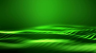 Yeşil arka plan üzerinde dalgaların video animasyon - soyut arka plan