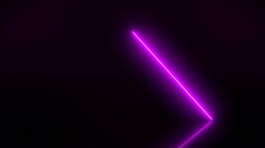 Yansıtan zemin üzerinde mavi ve macenta parlayan dikey neon çizgilervideo animasyon. - Soyut arka plan - lazer gösterisi
