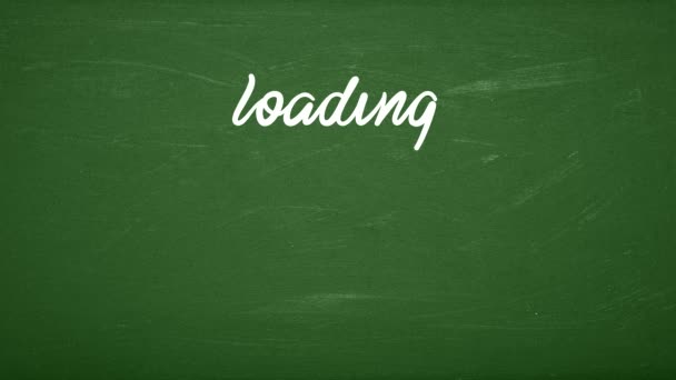 Videoanimatie Schoolbord Het Groen Met Boodschap 2019 2020 Loading Oudejaarsavond — Stockvideo