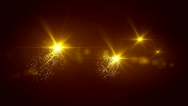 ビデオアニメーション 2020の数と金黄色の抽象的なネオン 新年を表す 休日の概念 — ストック動画