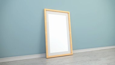 3D render - bir oturma odasında poster - iç