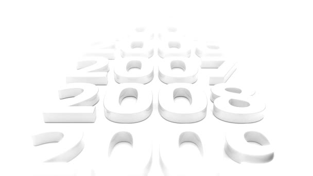 视频动画 数字2021 白色背景 代表新的一年 — 图库视频影像