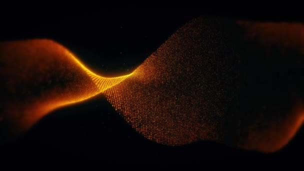 Gold Abstract Shapes Move Spectacularly Making Incredible Shapes Different Sizes — Stock Video