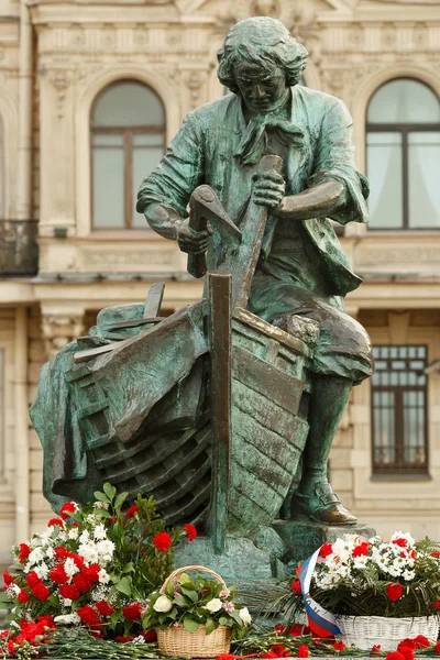 Anıt Peter marangoz Ocak 31, 2016 St. Petersburg, Rusya