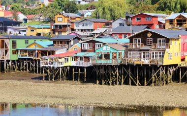 Palafito evleri, Castro şehri, Şili