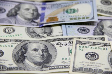 Amerikan doları banknotları yakın plan görüntüsü