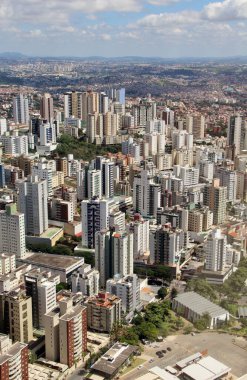 Brezilya 'nın Belo Horizonte şehrinin güzel hava manzarası