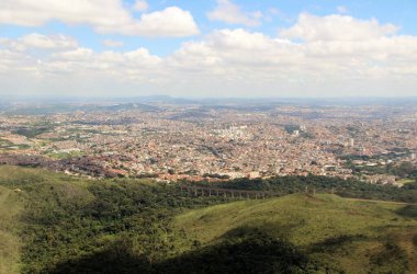 Brezilya 'nın Belo Horizonte şehrinin güzel hava manzarası