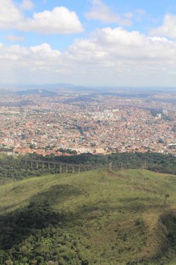 Brezilya 'nın Belo Horizonte şehrinin güzel hava manzarası