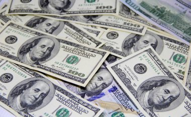 Amerikan doları banknotları yakın plan görüntüsü