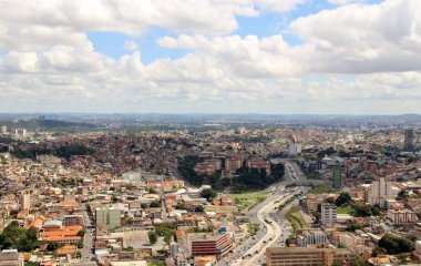 Brezilya 'nın Belo Horizonte şehrinin güzel hava manzarası