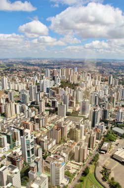 Brezilya 'nın Belo Horizonte şehrinin güzel hava manzarası