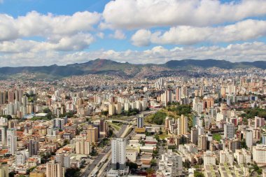 Brezilya 'nın Belo Horizonte şehrinin güzel hava manzarası
