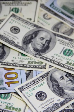 Amerikan doları banknotları yakın plan görüntüsü