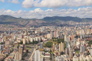 Brezilya 'nın Belo Horizonte şehrinin güzel hava manzarası