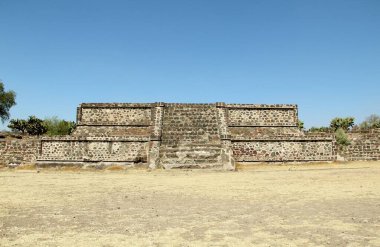 Teotihuacan manzarası, Meksika 'da antik bir şehir.