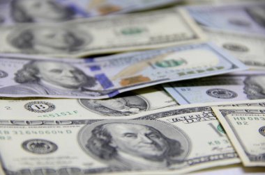 Amerikan doları banknotları yakın plan görüntüsü