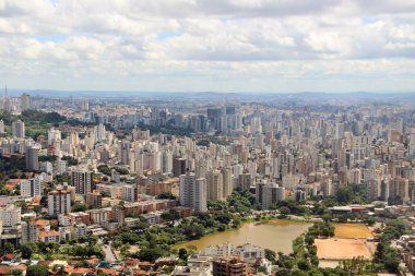 Brezilya 'nın Belo Horizonte şehrinin güzel hava manzarası