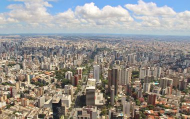 Brezilya 'nın Belo Horizonte şehrinin güzel hava manzarası