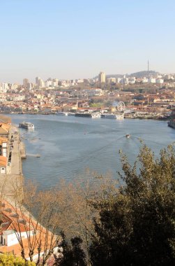 Mimari manzara, binalar ve caddeler liman kenti, Porto, Portekiz