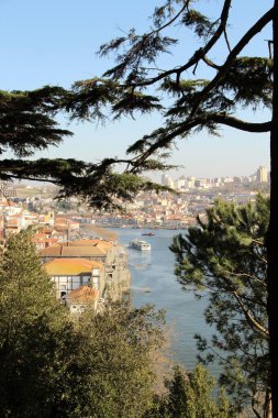 Mimari manzara, binalar ve caddeler liman kenti, Porto, Portekiz