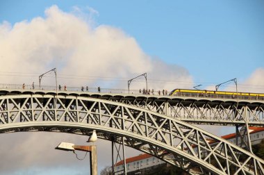 Mimari manzara, binalar ve caddeler liman kenti, Porto, Portekiz