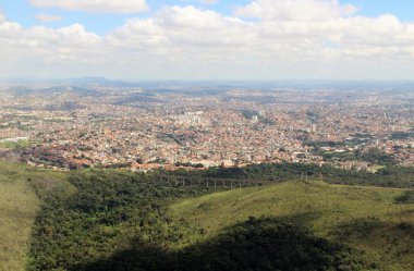 Brezilya 'nın Belo Horizonte şehrinin güzel hava manzarası