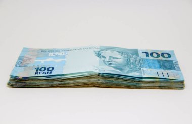 Brezilya parası yakın plan görüntüsü