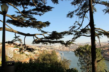 Mimari manzara, binalar ve caddeler liman kenti, Porto, Portekiz