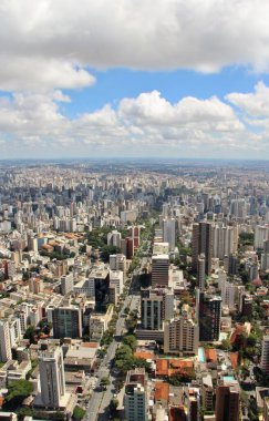 Brezilya 'nın Belo Horizonte şehrinin güzel hava manzarası