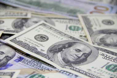 Amerikan doları banknotları yakın plan görüntüsü