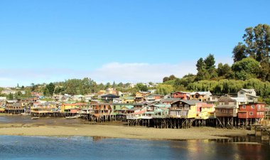 Palafito evleri, Castro şehri, Şili