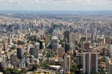 Brezilya 'nın Belo Horizonte şehrinin güzel hava manzarası